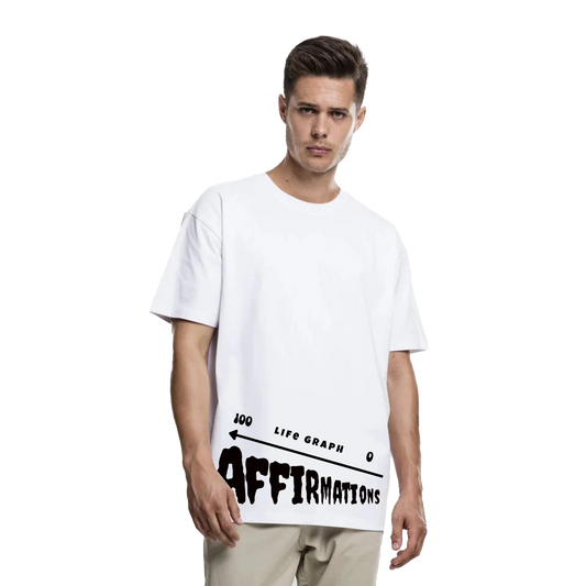 Affirmations Life Graph - Oversized T-shirt