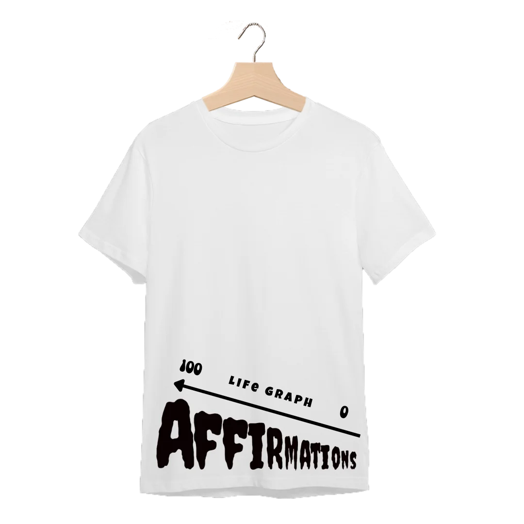 Affirmations Life Graph - Oversized T-shirt