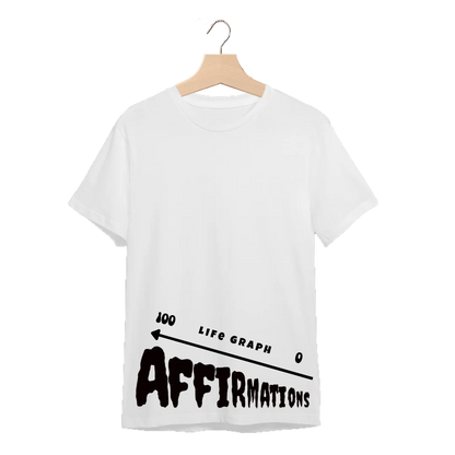 Affirmations Life Graph - Oversized T-shirt