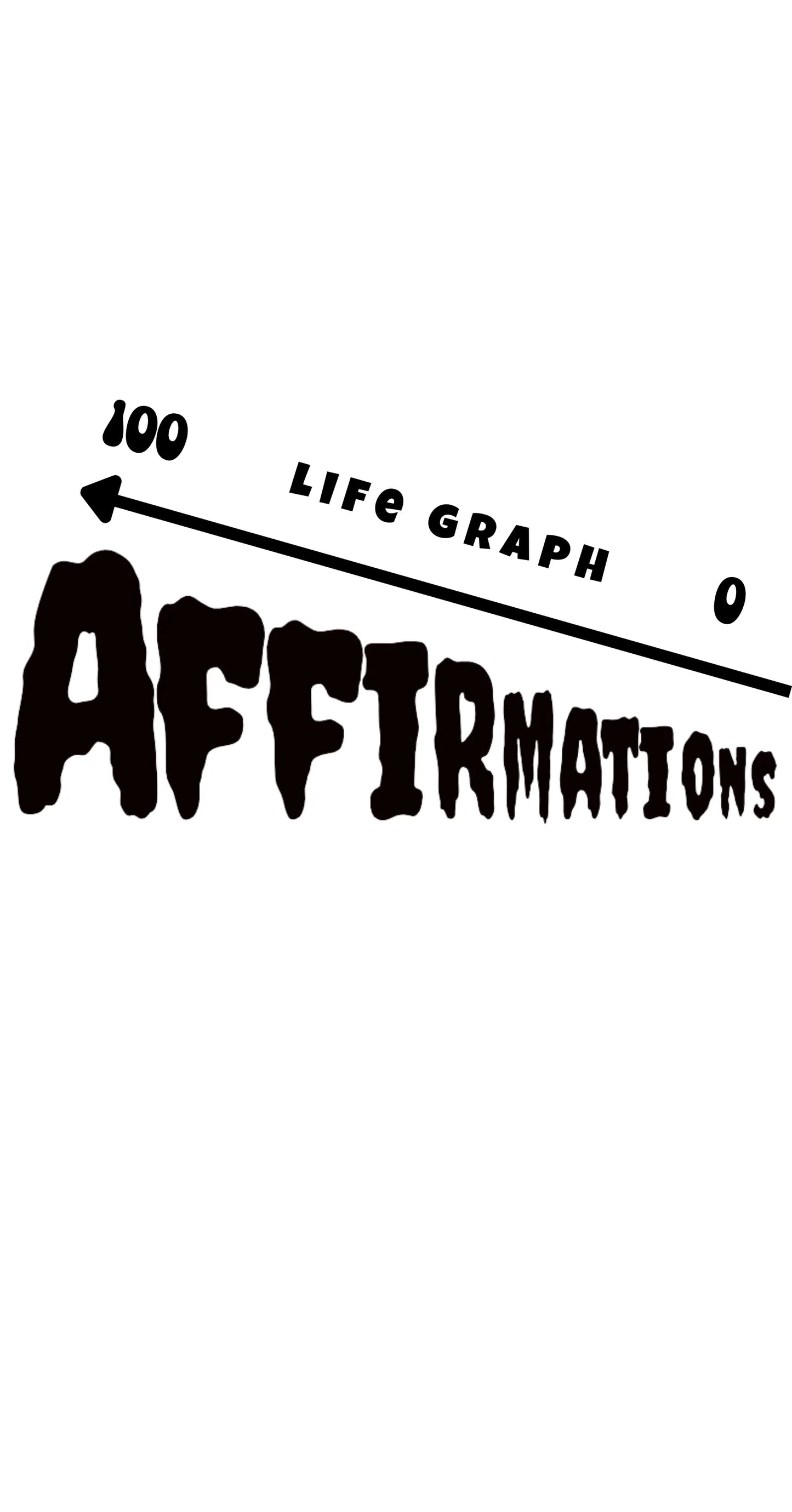 Affirmations Life Graph - Oversized T-shirt