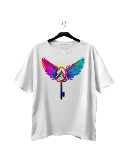 Lucky Key Symbol - Oversized T-shirt