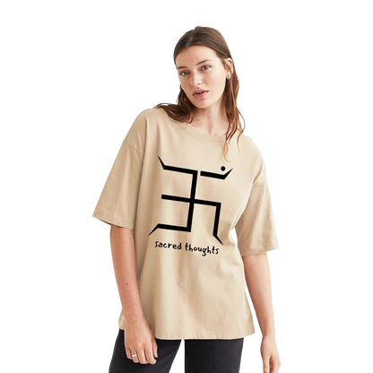 Sacred Thoughts (Front Placement)- Oversized T-shirt