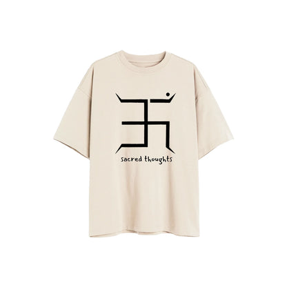 Sacred Thoughts (Front Placement)- Oversized T-shirt