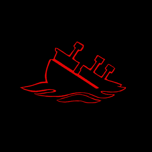 Drowned Reelation-Ship (Black & Red) | Premium MoohFatt Black Tee